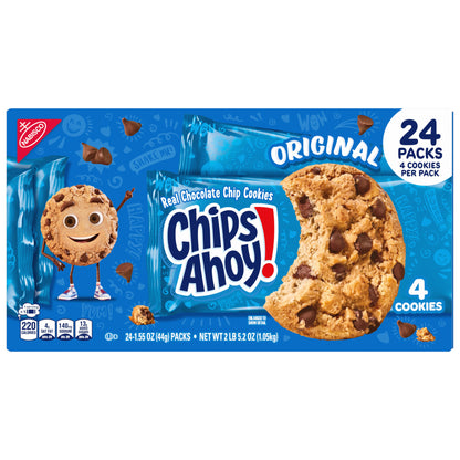 Chips Ahoy! Cookies, Chocolate Chip, 1.55 oz, 24-count
