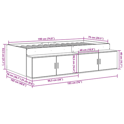 Vidaxl Storage Bed Frame