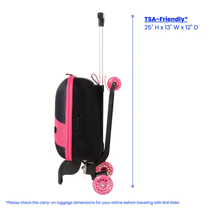 Roll Rider Scooter Carry-On, Bolt Blue- For Kids Ages 3-12