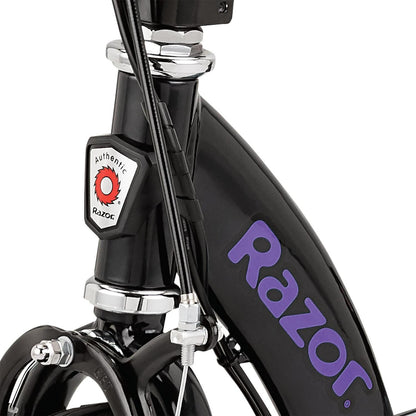 Razor Power Core E100 Aluminum Deck Electric Scooter. Age 8+. 11 Mph. 60-Min Run. Purple