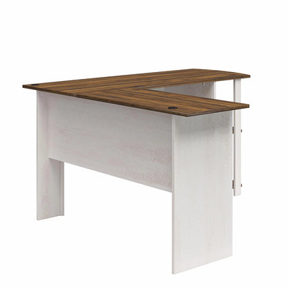 Ameriwood Home L Shaped Desk with Side Storage, Black Oak