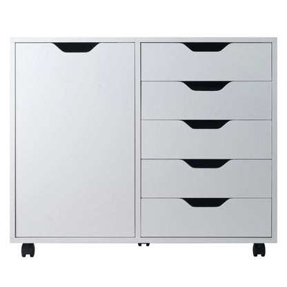 Winsome Halifax 5-Drawer, Side Storage Mobile Cabinet 10630, White Finish