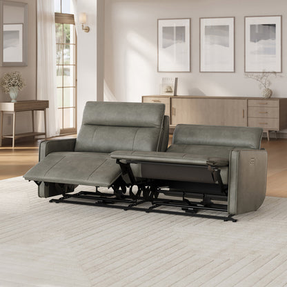 Henredon Keira Leather Zero-gravity Reclining Sofa