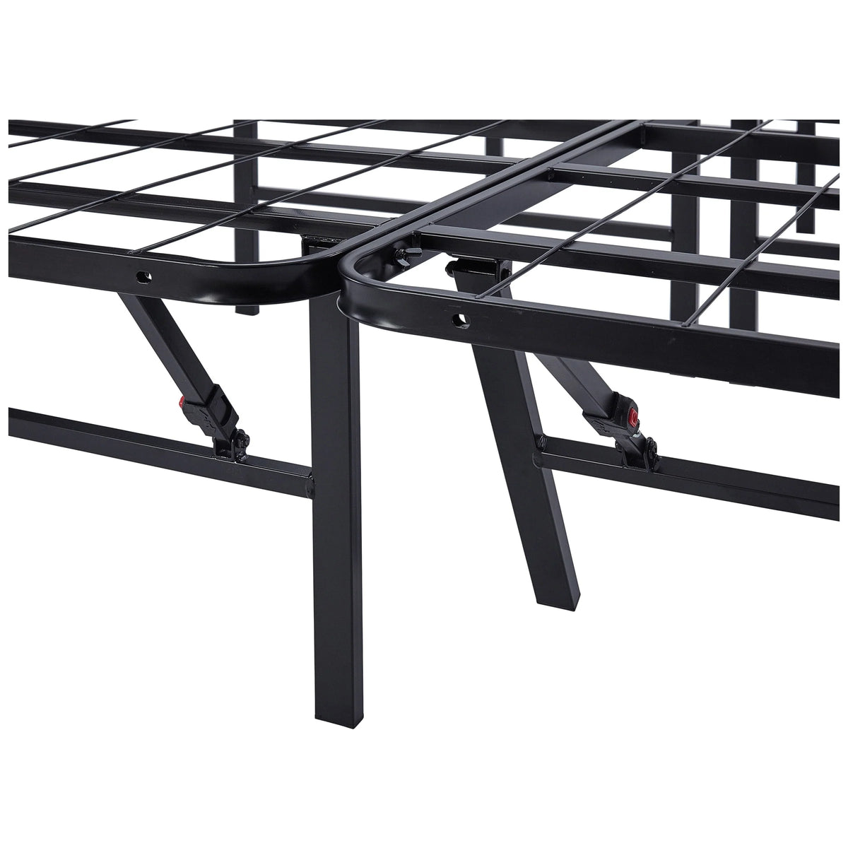 Mainstays 14" High Profile Foldable Steel Full Platform Bed Frame, Black