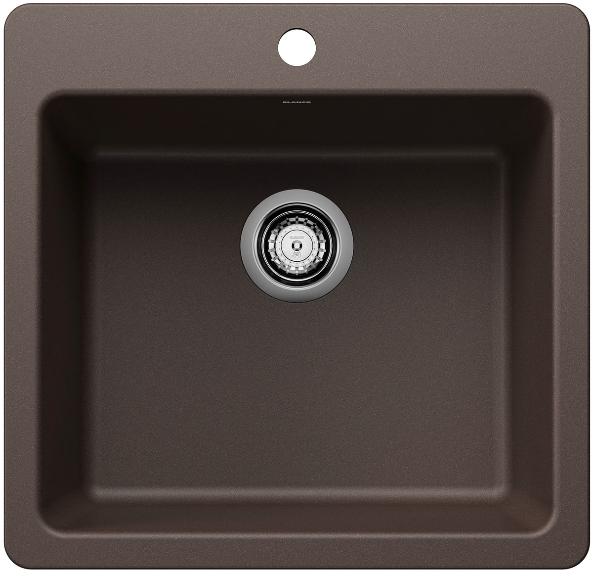 Blanco 443227 21 in. Liven Silgranti Single Bowl Dual Mount Kitchen Sink - Anthracite