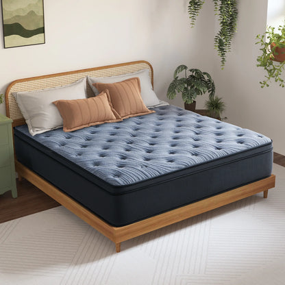 Queen Mattress, JIAVA 12 inch Hybrid Mattress Medium Firm Innerspring Mattress in a Box Queen Size Mattress