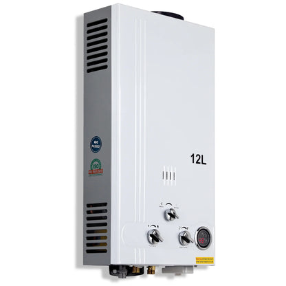 TCFUNDY 4.8 GPM 18L Tankless Water Heater LPG Liquid Propane Gas Instant Hot Boiler with Digital Display