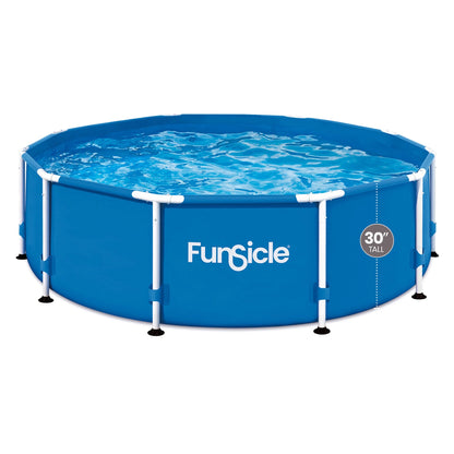 Funsicle 10' x 30" Activity Above Ground Swimming Pool Set with 2-in-1 Pump, Round Frame