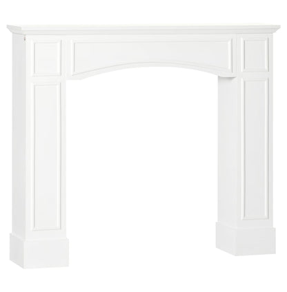 Modern Fireplace Mantel, Surround Mantels for Fireplace with Decorative Pattern Interior Width 29" White