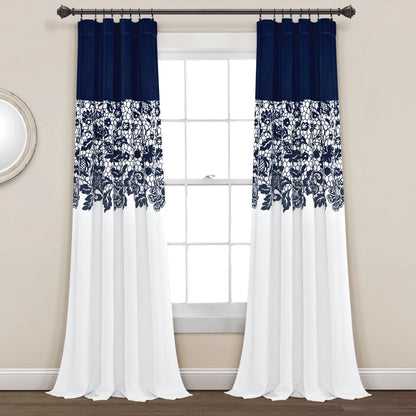 Lush Decor Estate Garden Print Room Darkening Window Curtain Panels Set