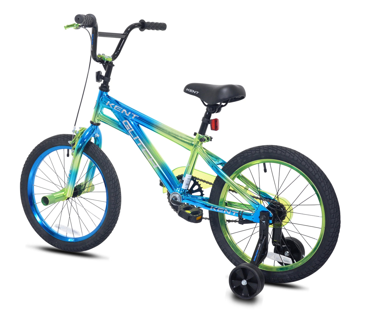 18" Kent Glitch BMX Child Bicycle, 18" Wheels, Kids Ages 6-12 Years, Blue/Green