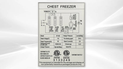 Cooler Depot 50 In. 12.2 Cu.ft Chest Freezer XF-402, NSF Certified