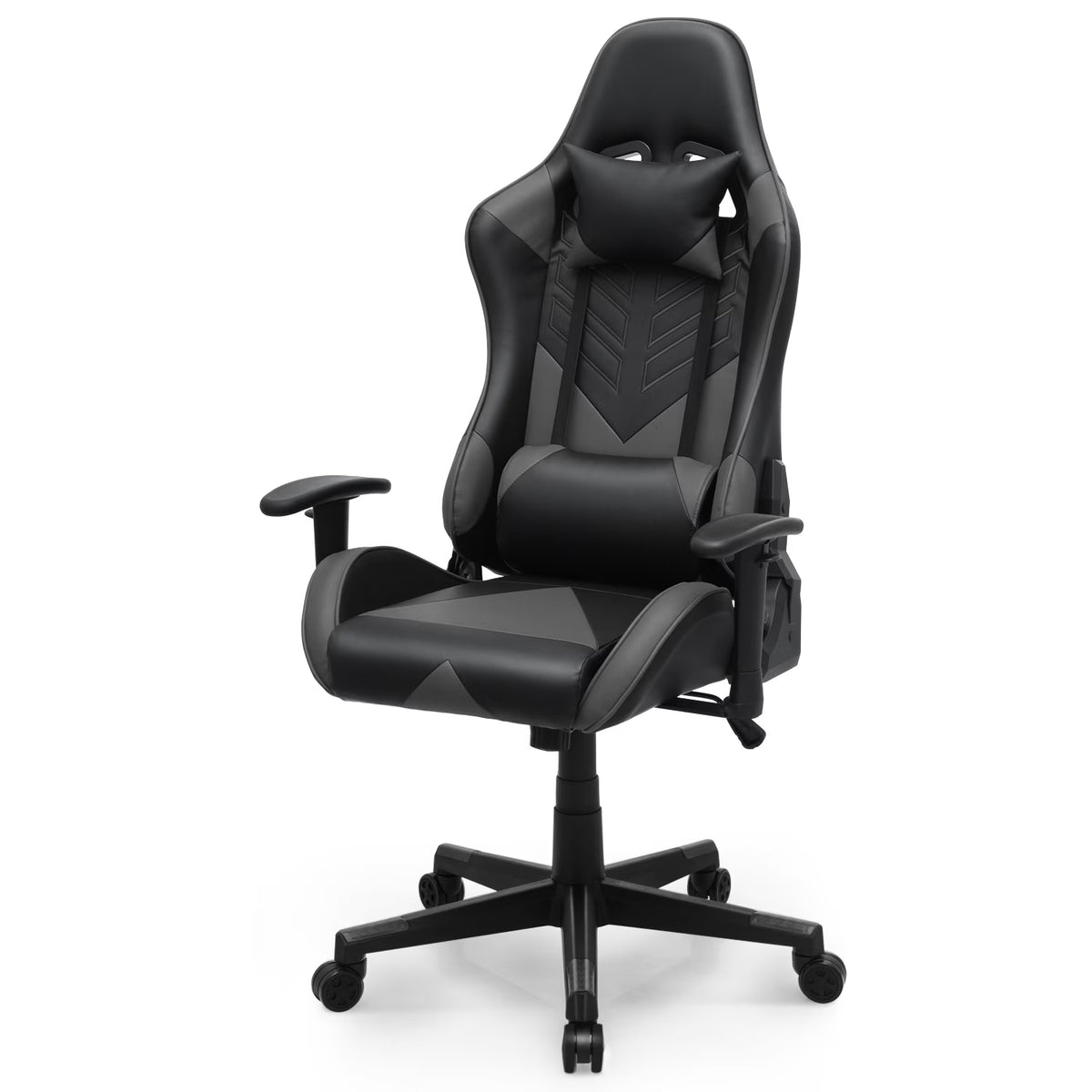 Magshion Ergonomic Gaming Chair, Comfortable Gaming Chair, Computer Chair Leather Desk Chair Adjustable Swivel Gaming Office Chair, Blue