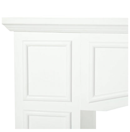 Modern Fireplace Mantel, Surround Mantels for Fireplace with Decorative Pattern Interior Width 29" White