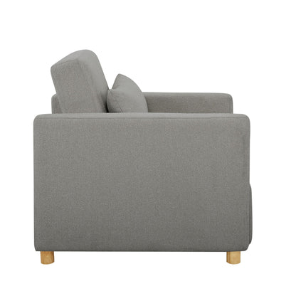 Serta Carly Scandinavian Style Convertible Chair, Ivory Fabric