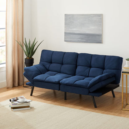 Mainstays Memory Foam Futon with 72",Black