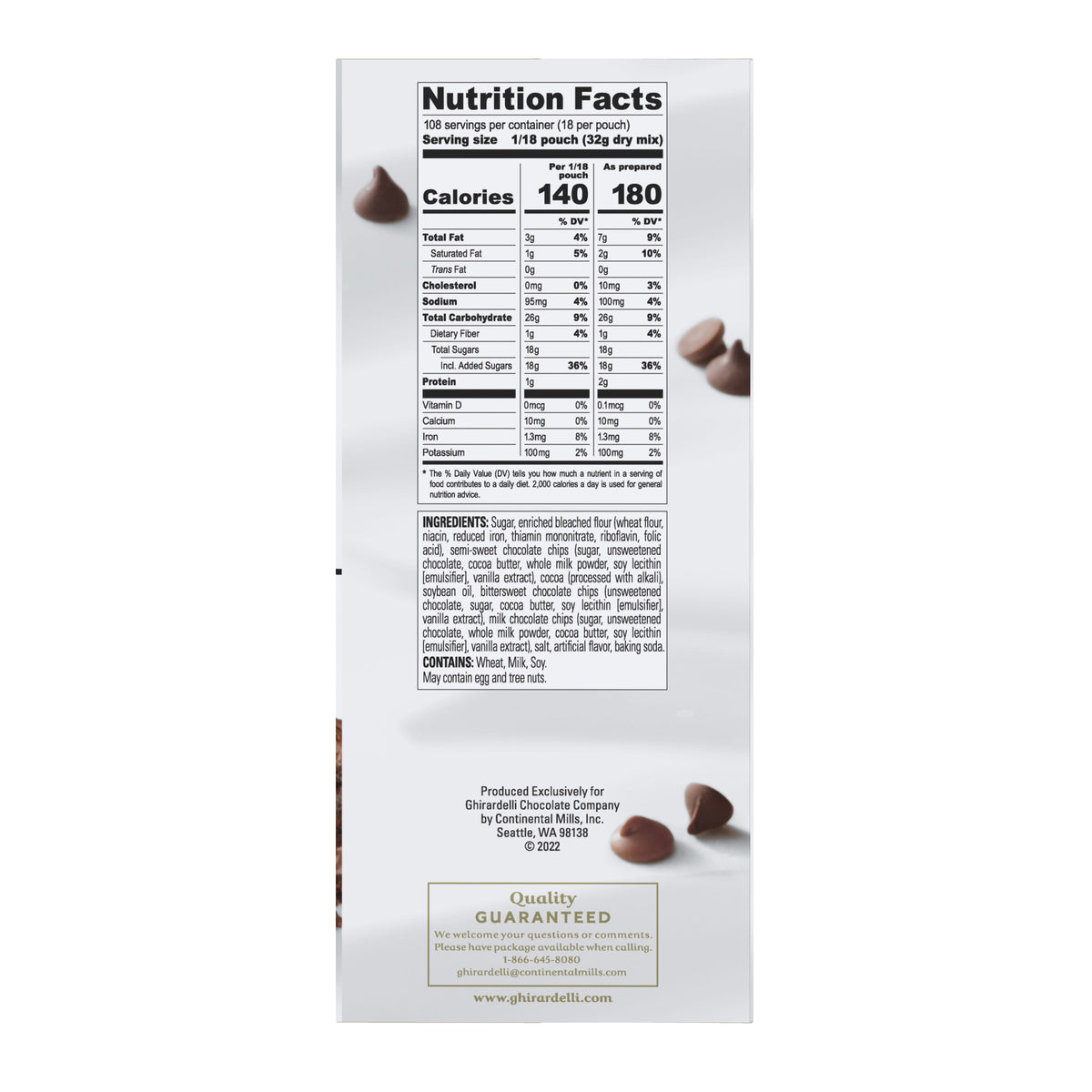 Ghirardelli, Triple Chocolate Premium Brownie Mix, 6-Count
