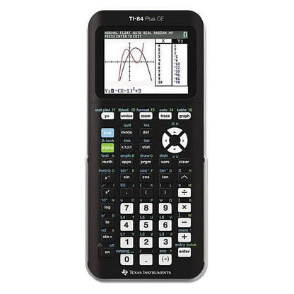 Texas Instruments Ti-84 Plus CE Graphing Calculator, Black, 7.5 inch