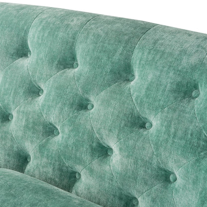 The Pioneer Woman Laurel Tufted Sofa, Cream Velvet, 79.53 in