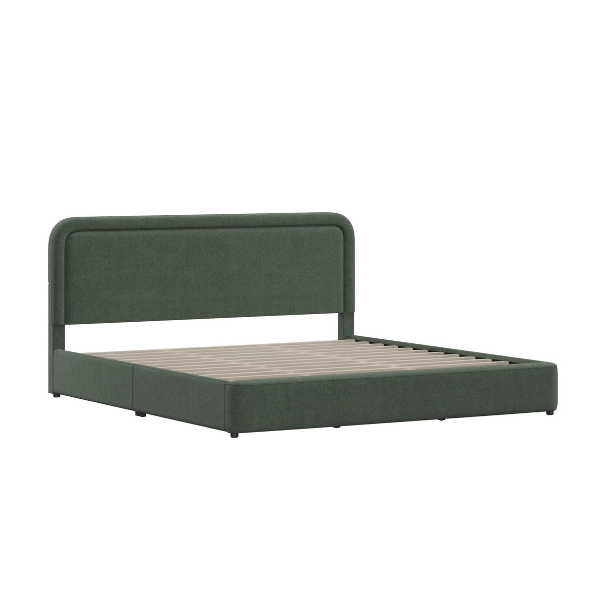 Better Homes & Gardens Juliet King Boucle Platform Bed, Ivory