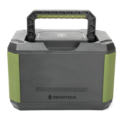 Swiss Tech 500W portable power station 519Wh solar compatible battery for outdoor & emergency use