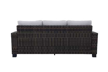 Better Homes & Gardens Rockport Outdoor Wicker Sofa, Brown