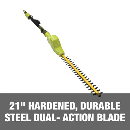 Sun Joe Electric 21-inch Telescoping Pole Hedge Trimmer, Multi-Angle Head, 4-Amp