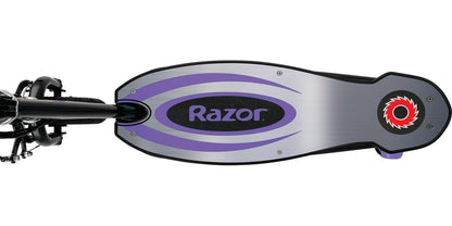 Razor Power Core E100 Aluminum Deck Electric Scooter. Age 8+. 11 Mph. 60-Min Run. Purple