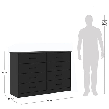 Mainstays Ardent 8 Drawer Dresser, Black