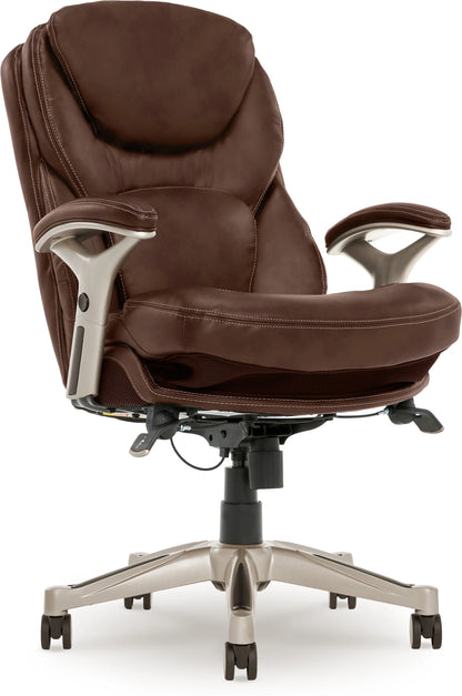 Serta Back in Motion Technology Fabric Executive Office Chair, Light Gray