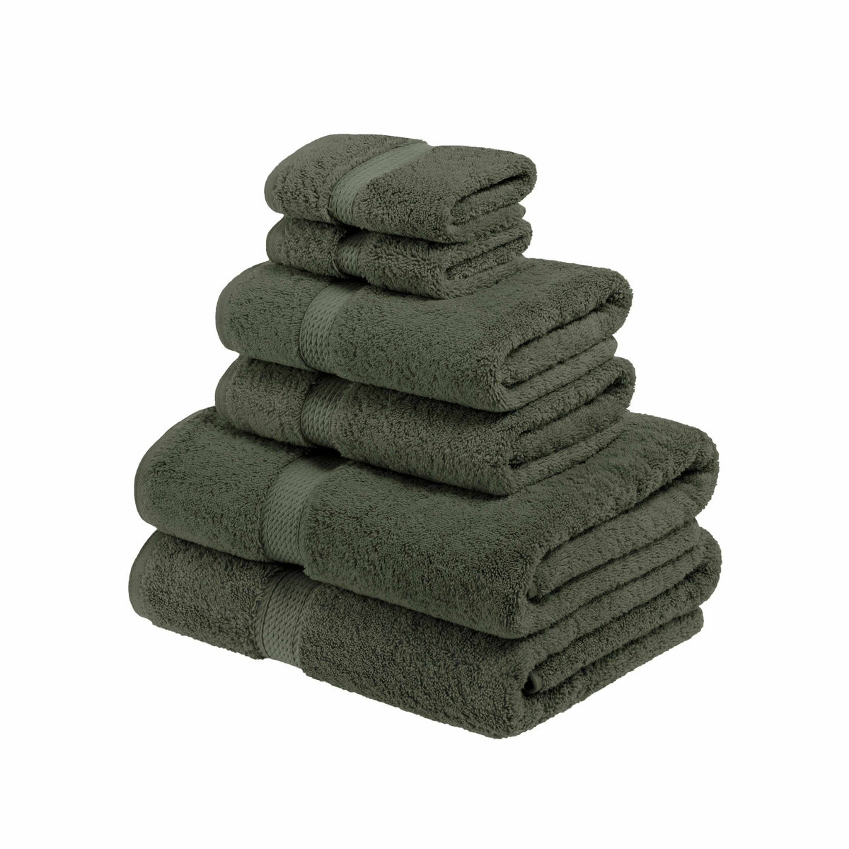 Egyptian Cotton 900 GSM Hotel Quality 6-Piece Towel Set, 2 Face, 2 Hand, and 2 Bath Red