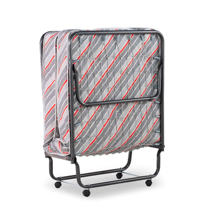 Linon Torino Folding Rollaway Guest Bed with 4" Innerspring Mattress, Cot