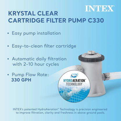 Intex Pool Kit w/ Intex 10 x 2.5-Ft Pool Set w/ Filter Pump w/  10-Ft Pool Cover