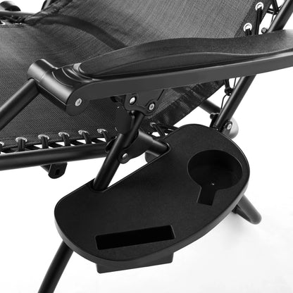Mainstays Zero Gravity Chair Lounger, 2 Pack - Black