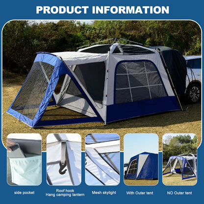 NAIZEA SUV Tent Automatic Camping Tent 10'x10' Waterproof Camping Tent 8 Person