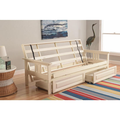 Kodiak Furniture Monterey Full Solid Wood Frame with Storage in Brown/Butternut