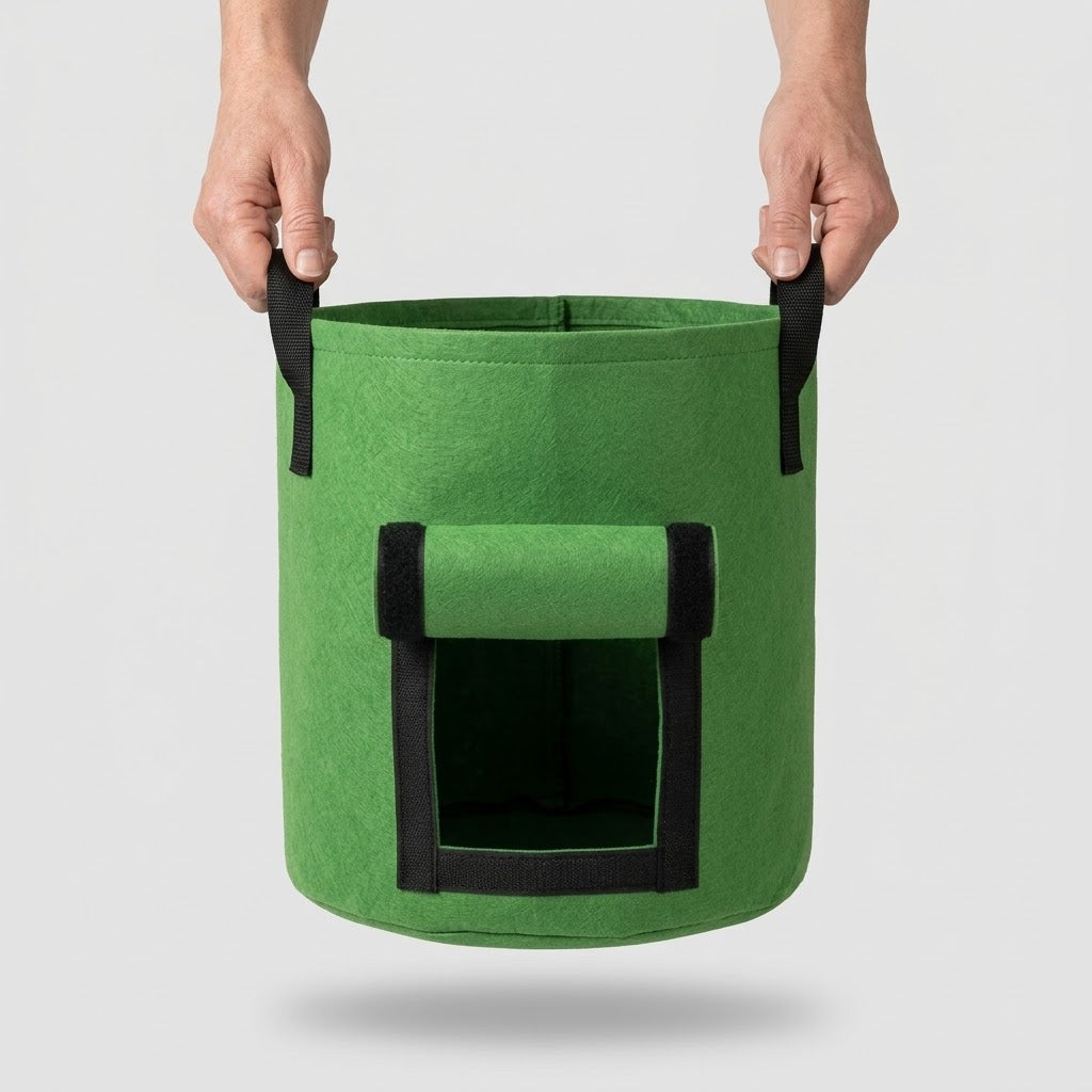 Havenlia breathable potato grow bag with side harvest window and handles