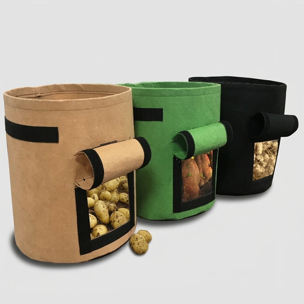 Havenlia breathable potato grow bag with side harvest window and handles