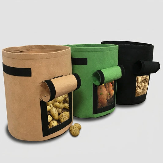 Havenlia breathable potato grow bag with side harvest window and handles