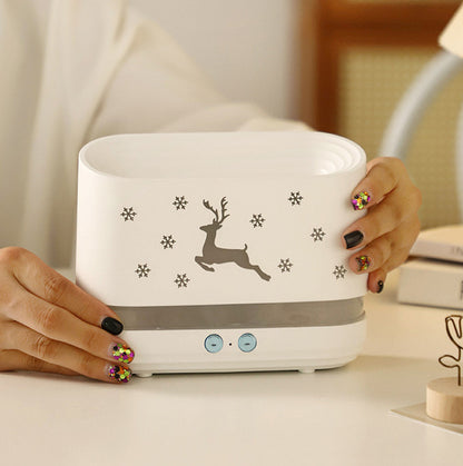 Havenlia elk flame aroma diffuser humidifier glowing on nightstand