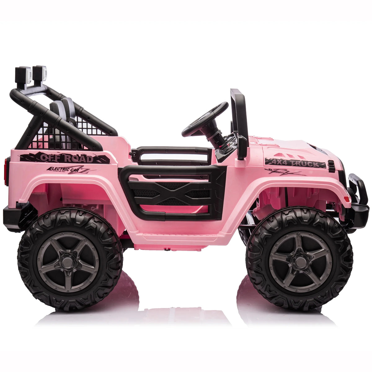 Joyracer 4WD 24 Volt Ride on Toys, 2 Seater Power Car wheels UTV with 800W Motors, Remote Control, Bluetooth Music, Spring Suspension, LED Light, Pink