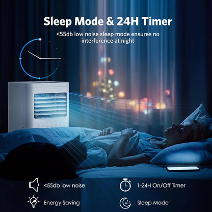 Portable Air Conditioners with cooling/dehumidification/fan/sleep mode,4-IN-1 Portable AC with 24H Timer & Remote Control & Window Kit,8000 BTU