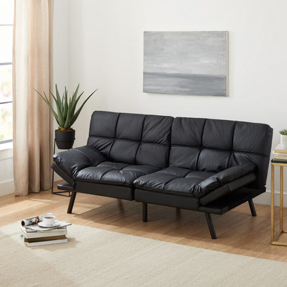 Mainstays Memory Foam Futon with 72",Black