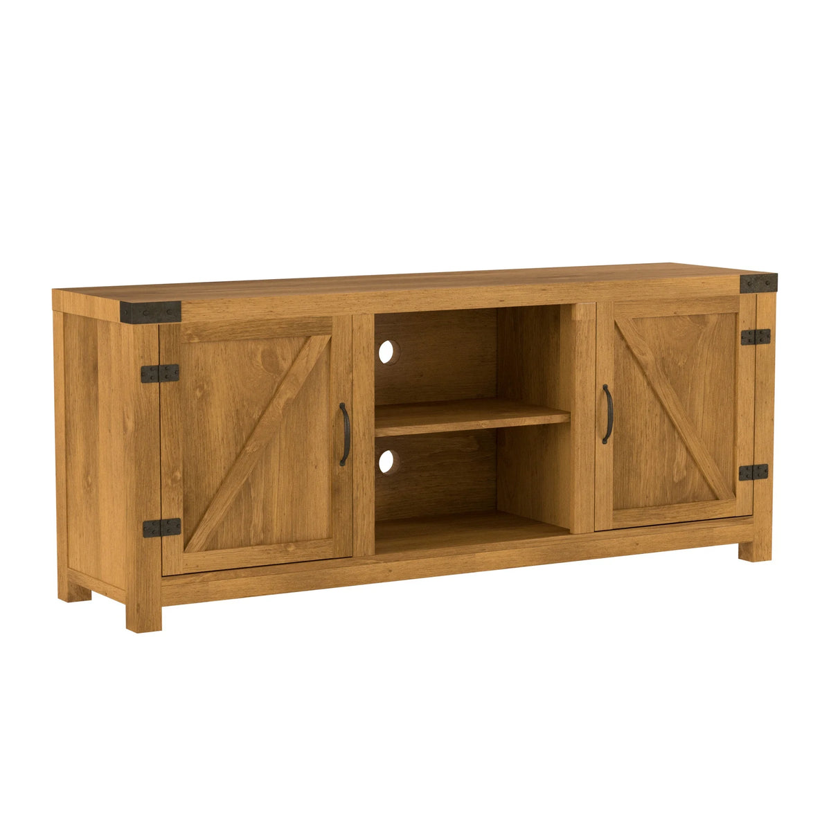 Walker Edison Modern Farmhouse Barn Door TV Stand for TVs up to 65", Grey Wash