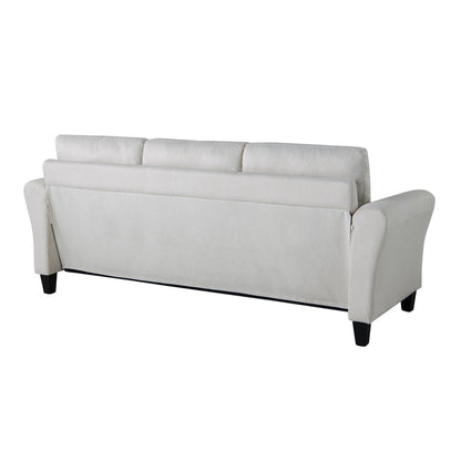 Lifestyle Solutions Alexa Sofa with Rolled Arms, Gray Fabric