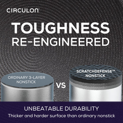 Circulon A1 Scratch Defense 10 Piece Nonstick Aluminum Pot and Pan Set, Cast Stainless Steel