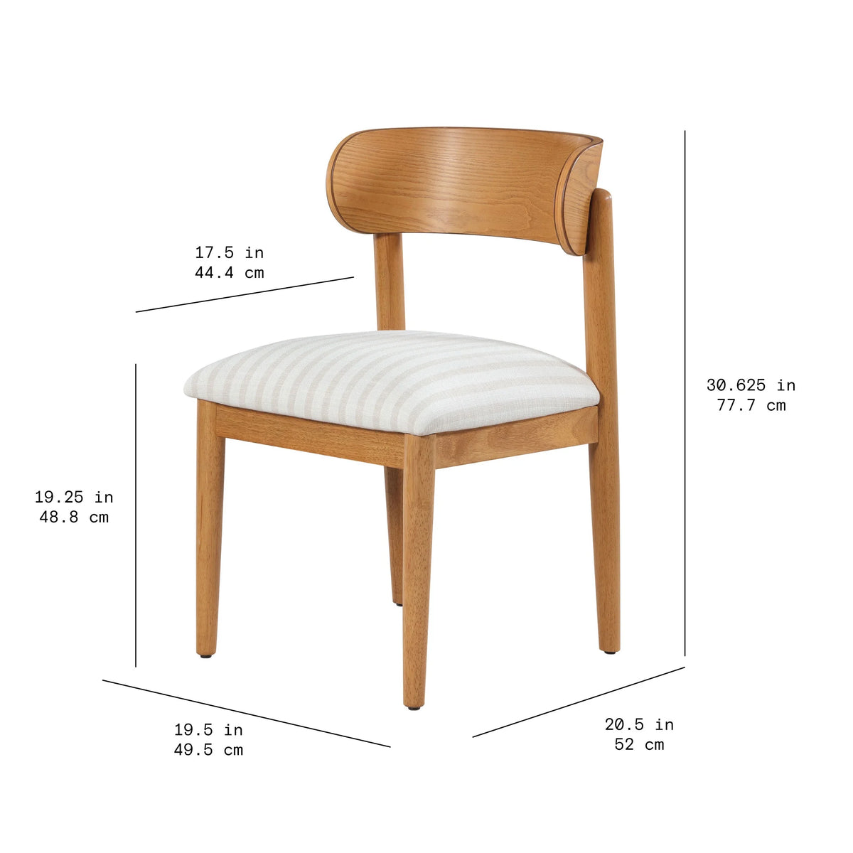 Beautiful Drew Dining Room Chair by Drew Barrymore, Rich Black Finish, 2 Pack