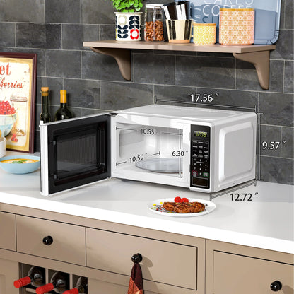 Mainstays 0.7 cu. ft. Countertop Microwave Oven, 700 Watts, White, New