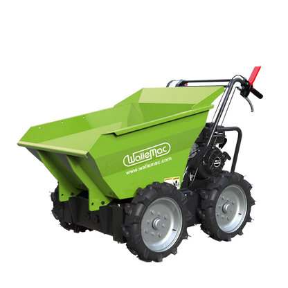Wallemac WD30W Power Wheelbarrow 660lbs Loading Capacity 212cc 6.5HP Gasoline Engine EPA Recoil Start Motorized Utility Dump Cart Mini Wheelbarrow (B&S Engine)