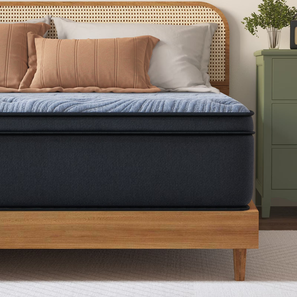 Queen Mattress, JIAVA 12 inch Hybrid Mattress Medium Firm Innerspring Mattress in a Box Queen Size Mattress